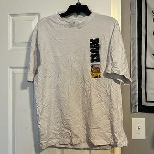 H&M Relaxed Fit Printed T-Shirt Large